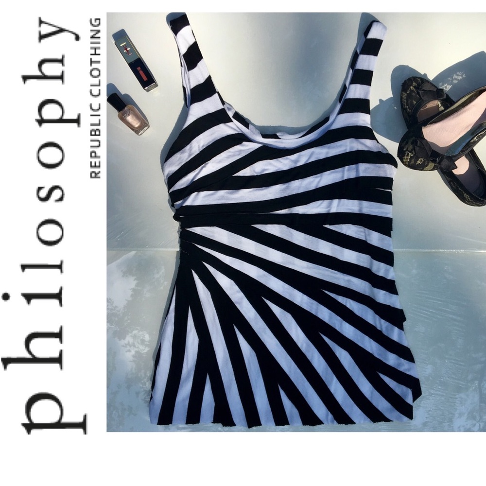 EUC Philosophy Layered Striped Top L